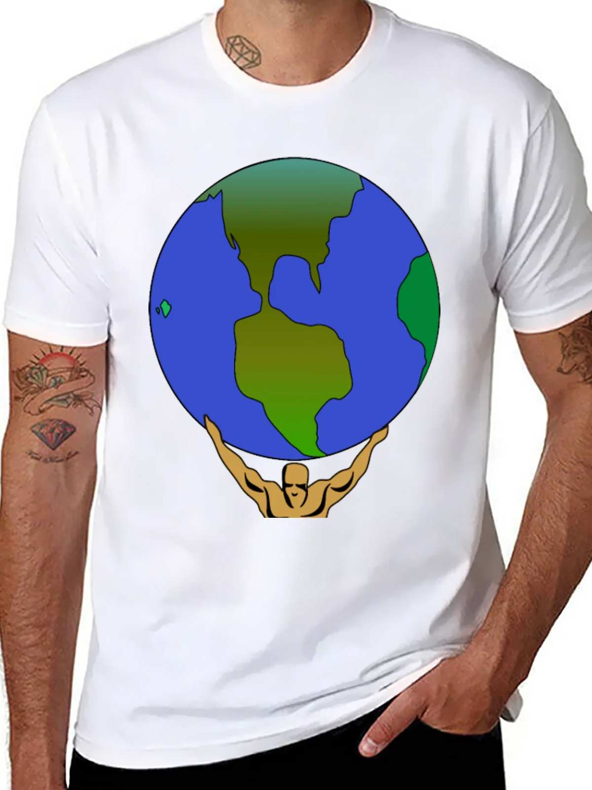 Atlas Earth Graphic T-Shirt - Black product image 7