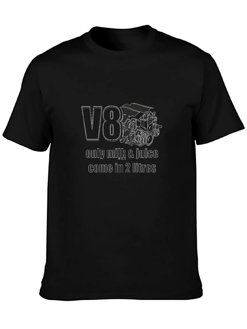 V8 Engine Graphic T-Shirt - Only Milk & Juice product image 3