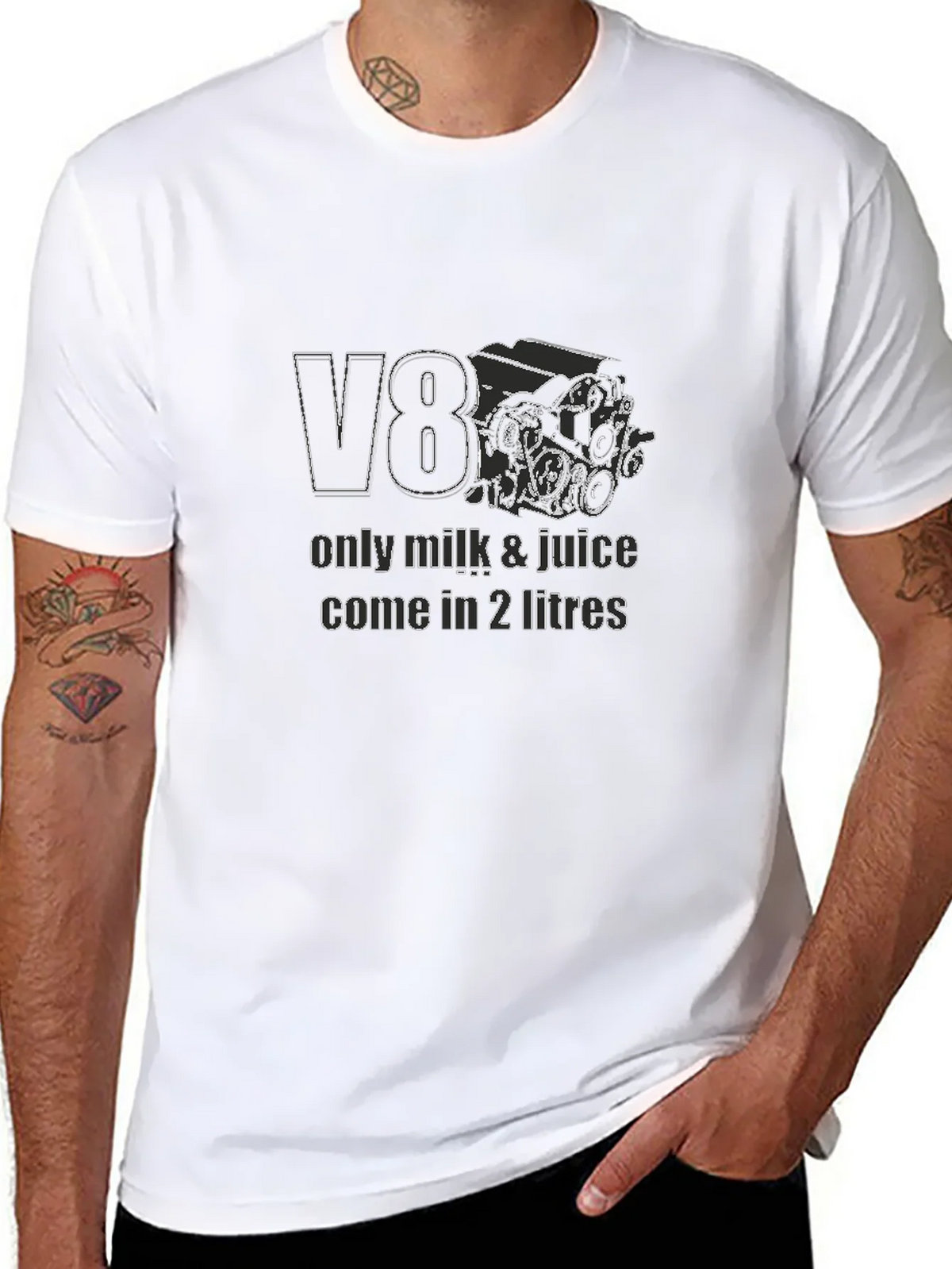 V8 Engine Graphic T-Shirt - Only Milk & Juice product image 7