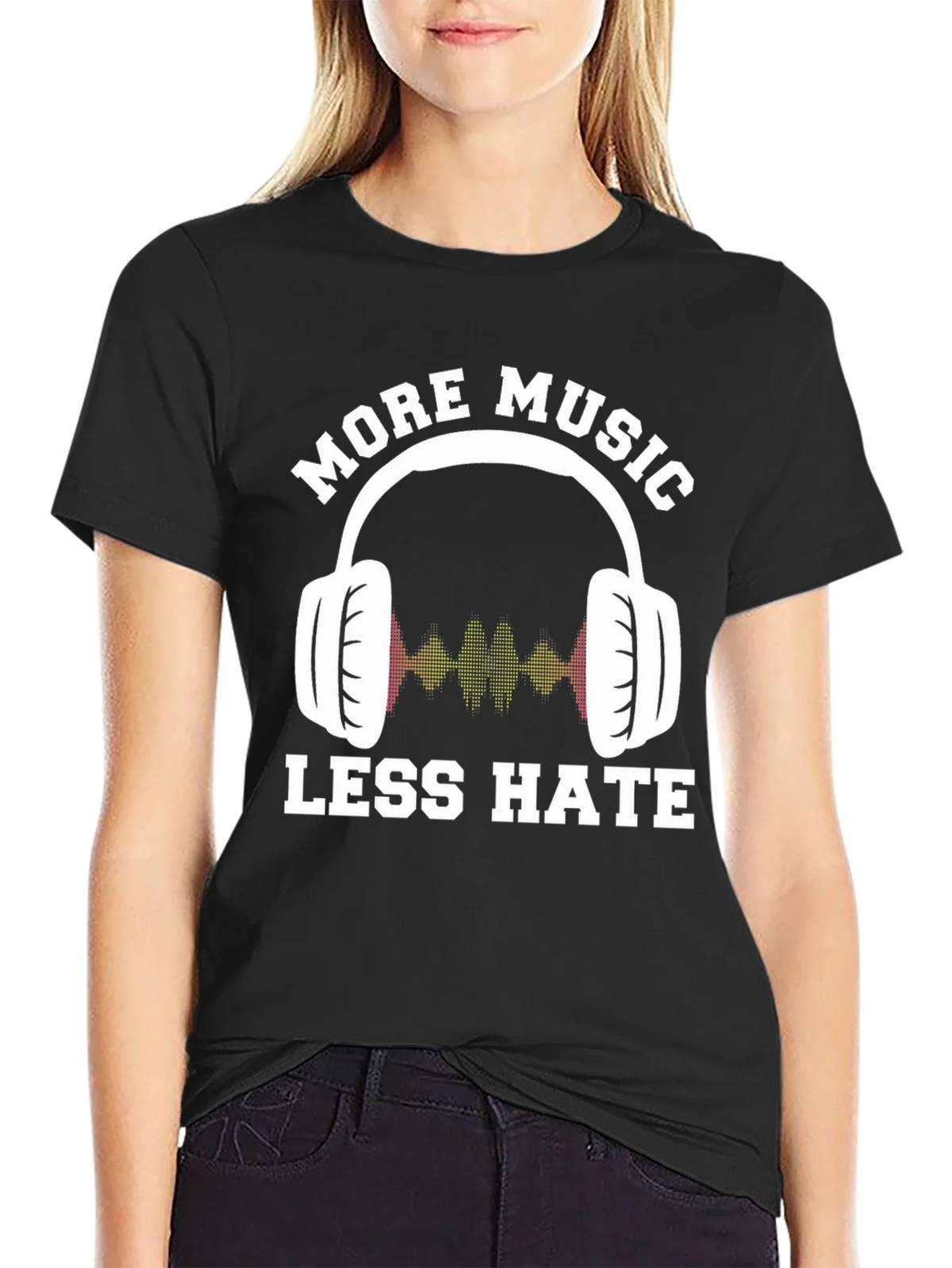 More Music Less Hate Graphic Tee product image 2