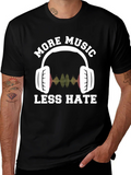 More Music Less Hate Graphic Tee product image 1