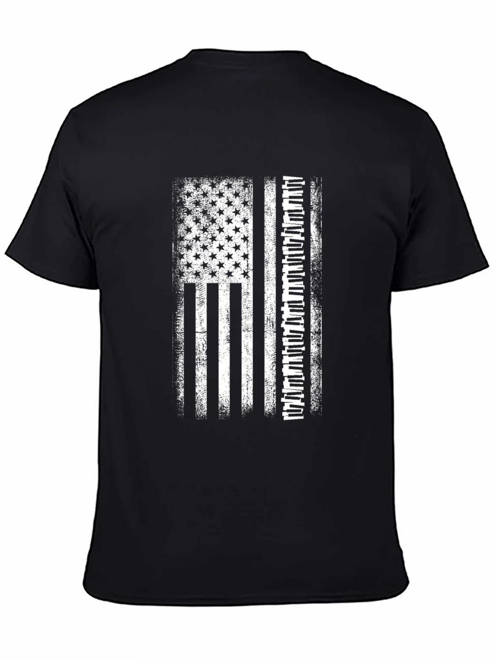 American Flag Piano Keys T-Shirt - Music Lover Tee product image 3
