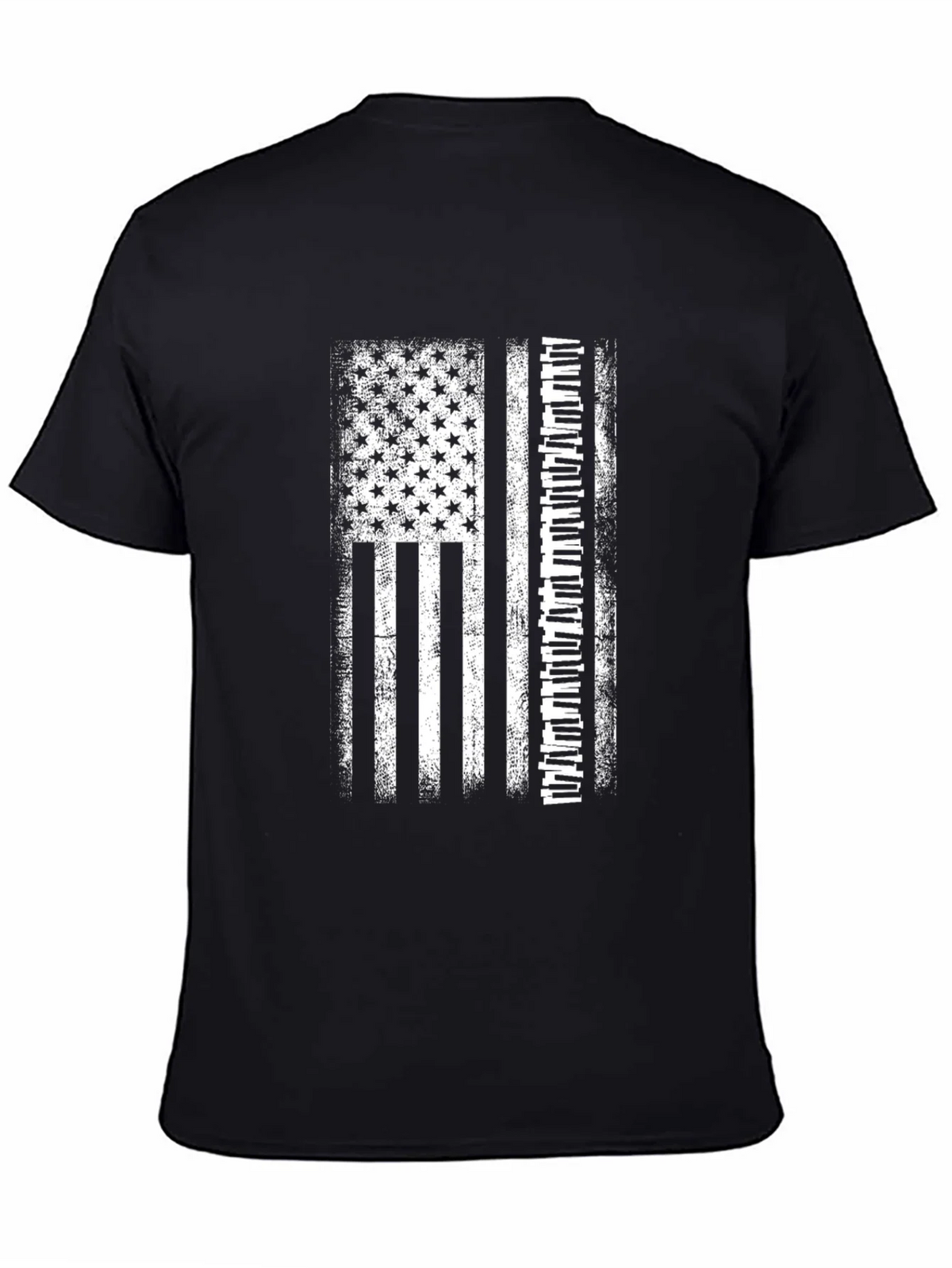 American Flag Piano Keys T-Shirt - Music Lover Tee product image 3