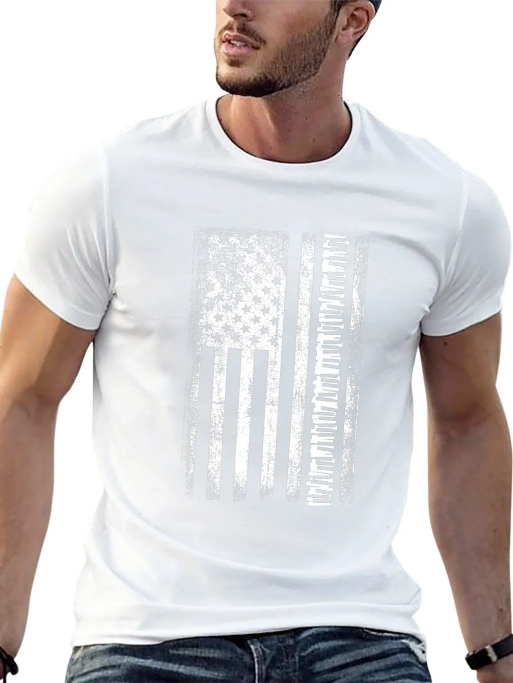 American Flag Piano Keys T-Shirt - Music Lover Tee product image 7