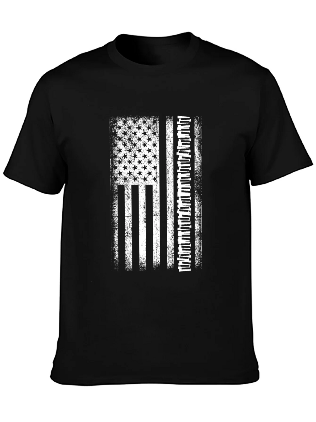 American Flag Piano Keys T-Shirt - Music Lover Tee product image 2