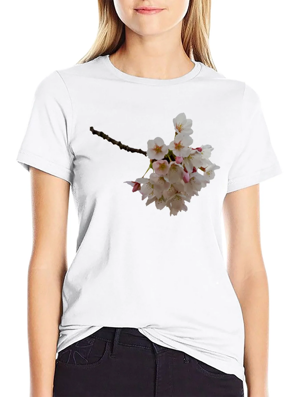 Floral Print Black T-Shirt - Nature Inspired Style product image 8