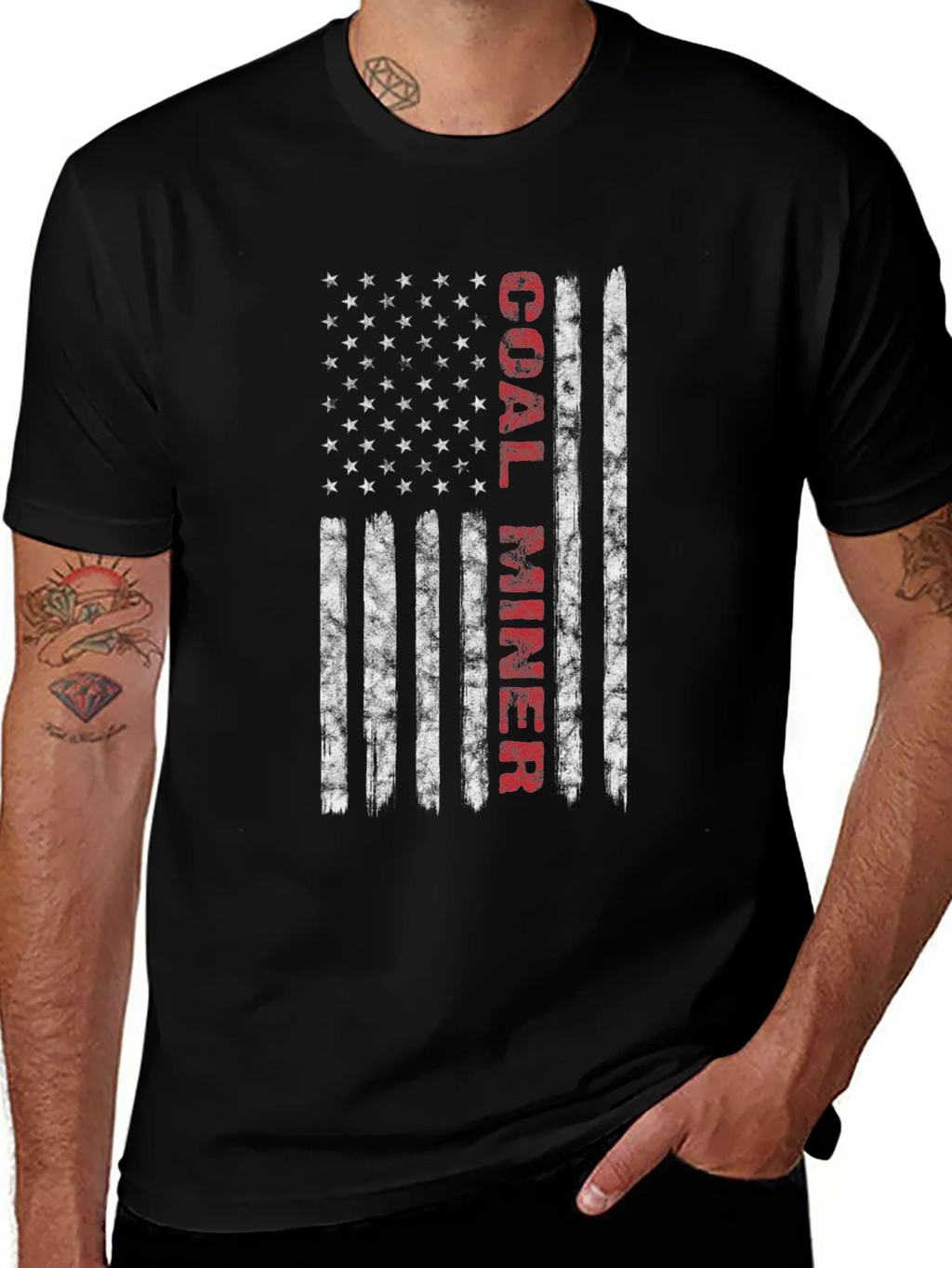 Coal Miner Flag Graphic Tee - Patriotic T-Shirt product image 1