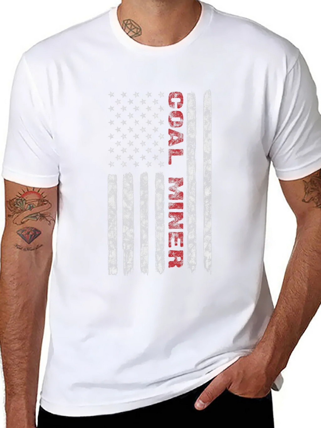 Coal Miner Flag Graphic Tee - Patriotic T-Shirt product image 7