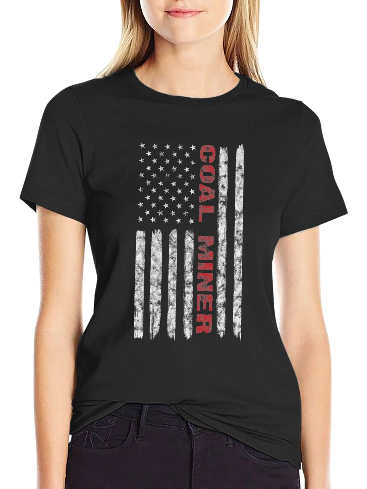 Coal Miner Flag Graphic Tee - Patriotic T-Shirt product image 2