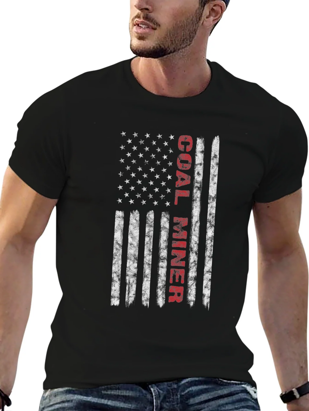Coal Miner Flag Graphic Tee - Patriotic T-Shirt product image 6
