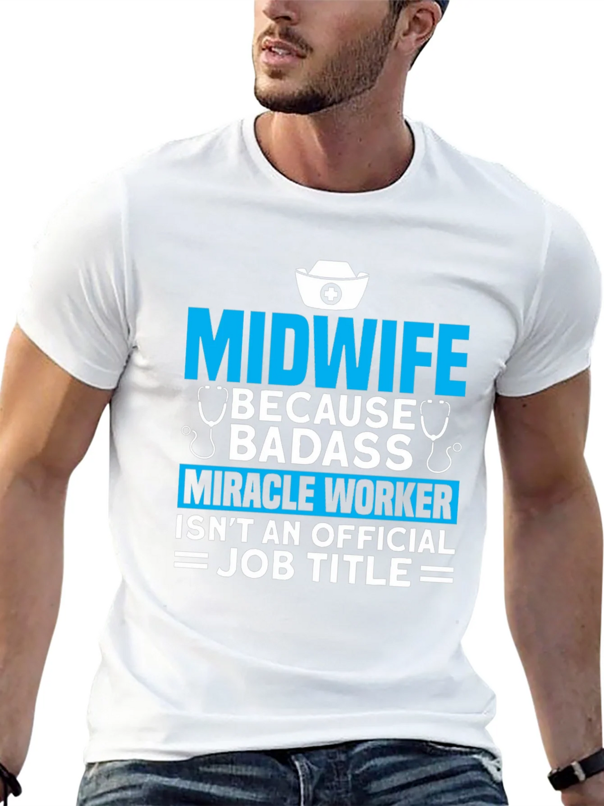 Midwife Badass Job Title Graphic T-Shirt product image 12