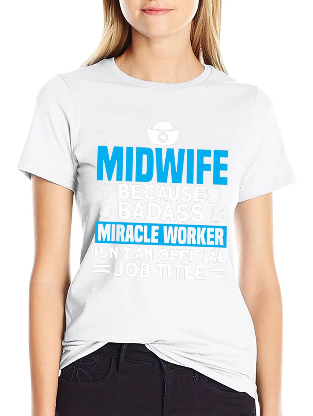 Midwife Badass Job Title Graphic T-Shirt product image 8