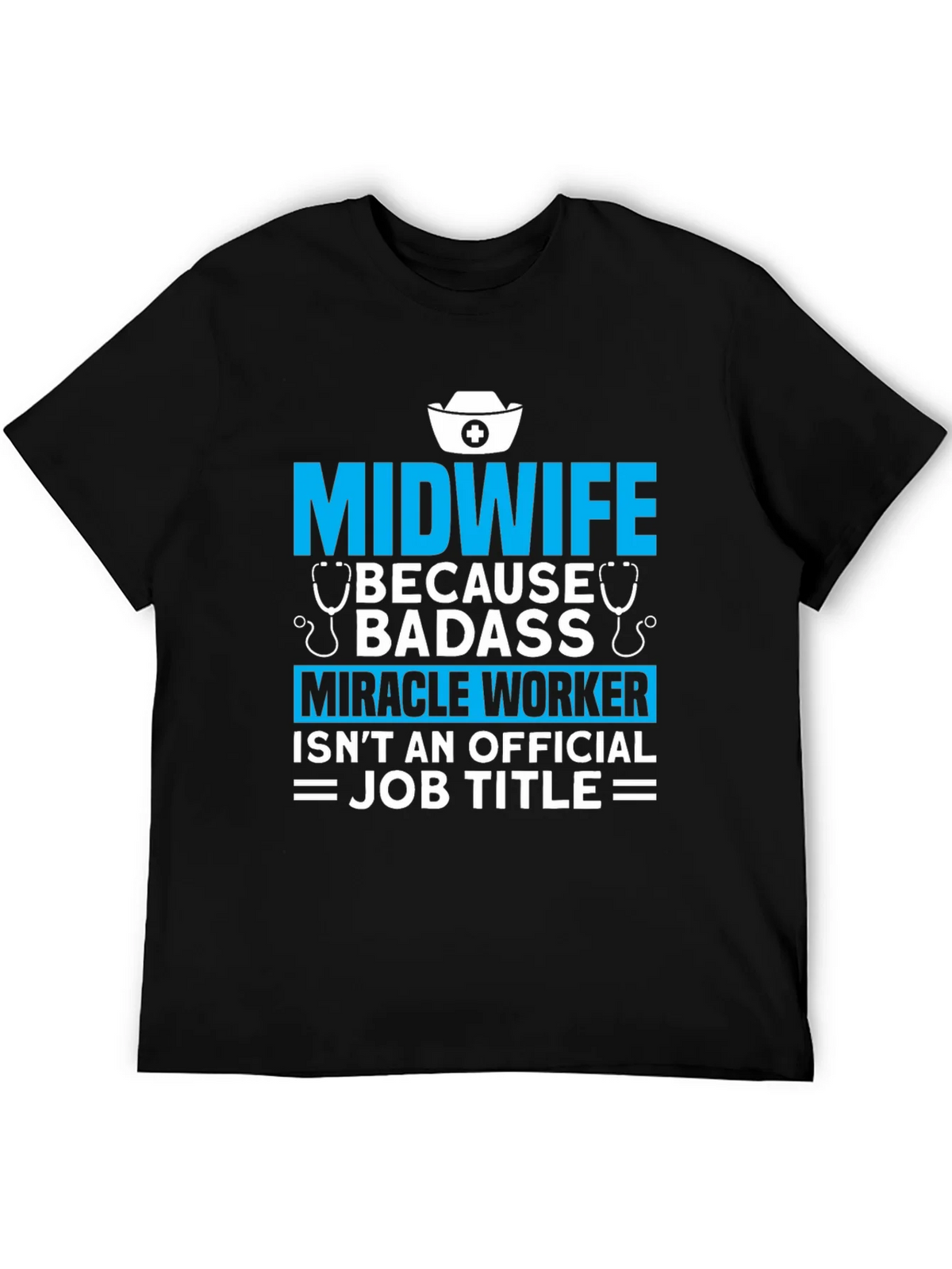Midwife Badass Job Title Graphic T-Shirt product image 5