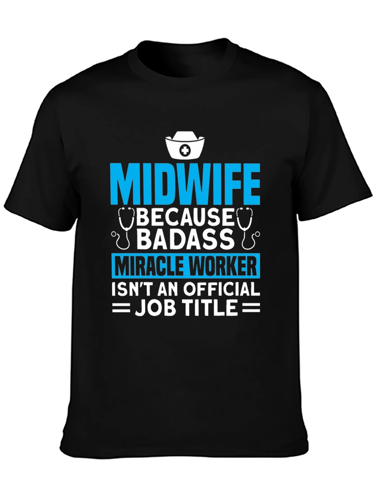 Midwife Badass Job Title Graphic T-Shirt product image 3