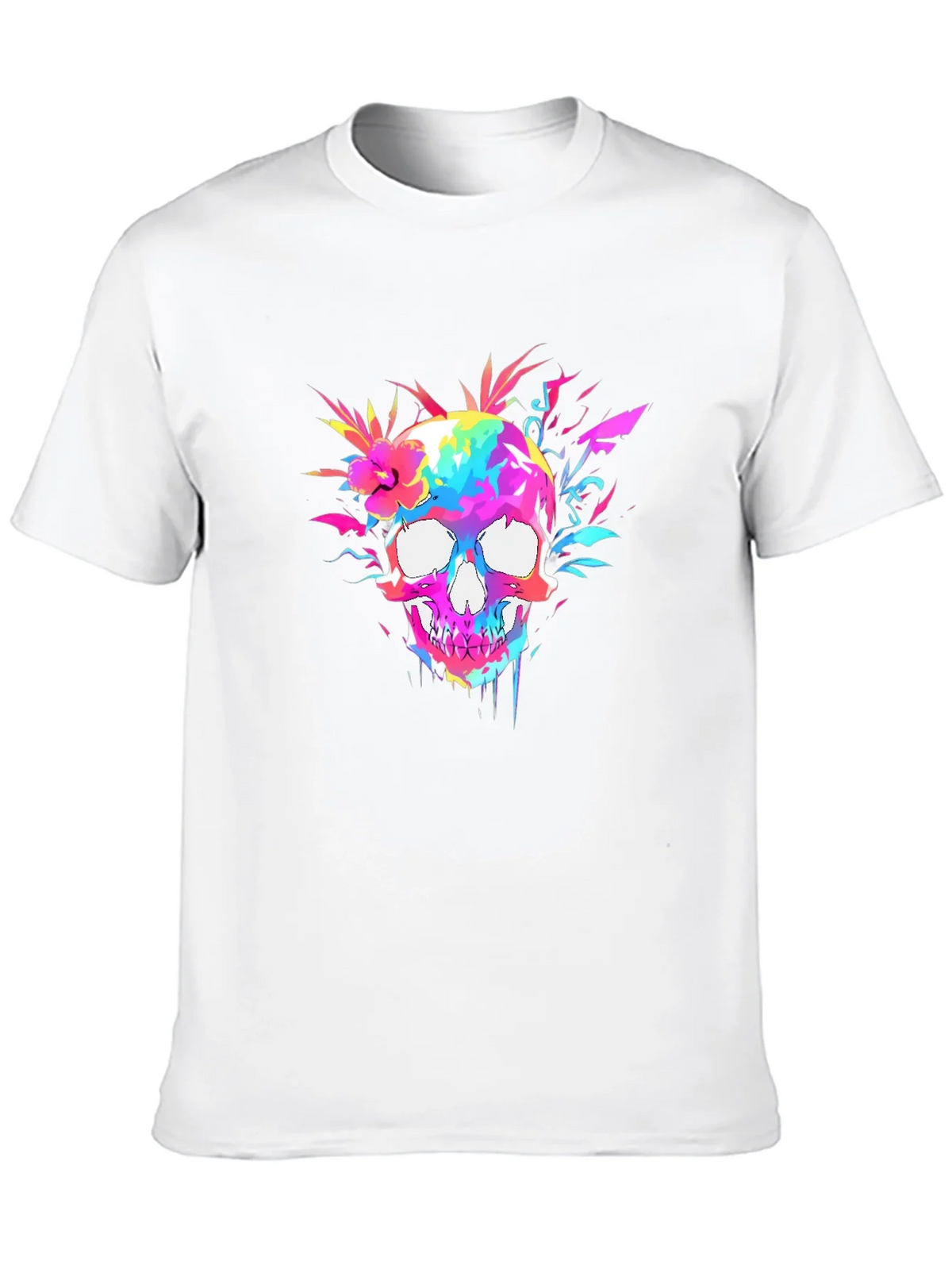 Colorful Skull Graphic Tee - Vibrant & Unique product image 4