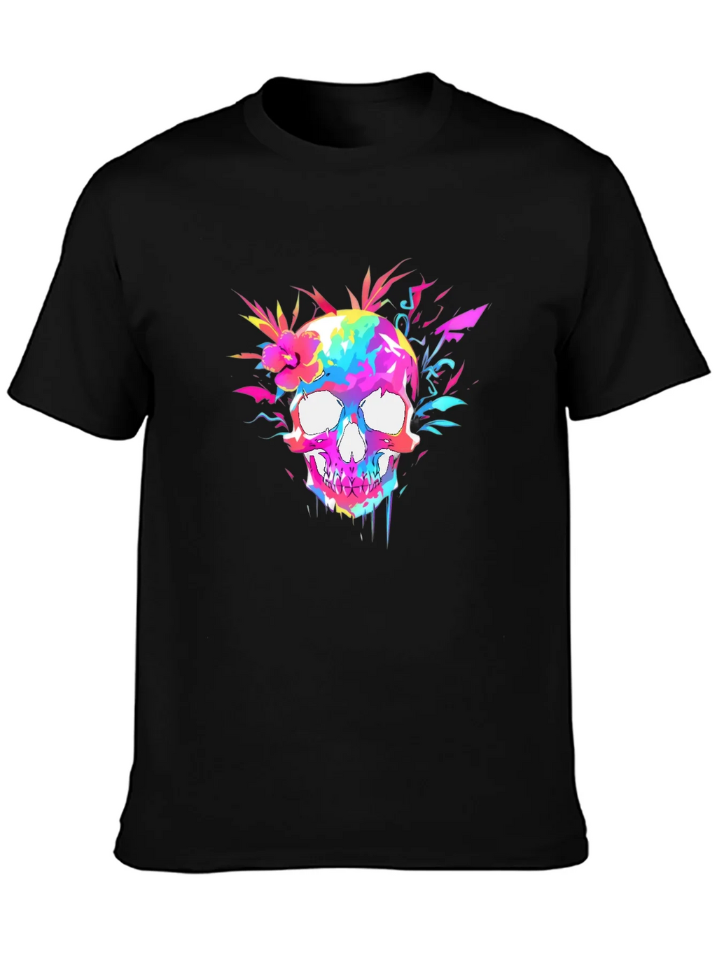 Colorful Skull Graphic Tee - Vibrant & Unique product image 2