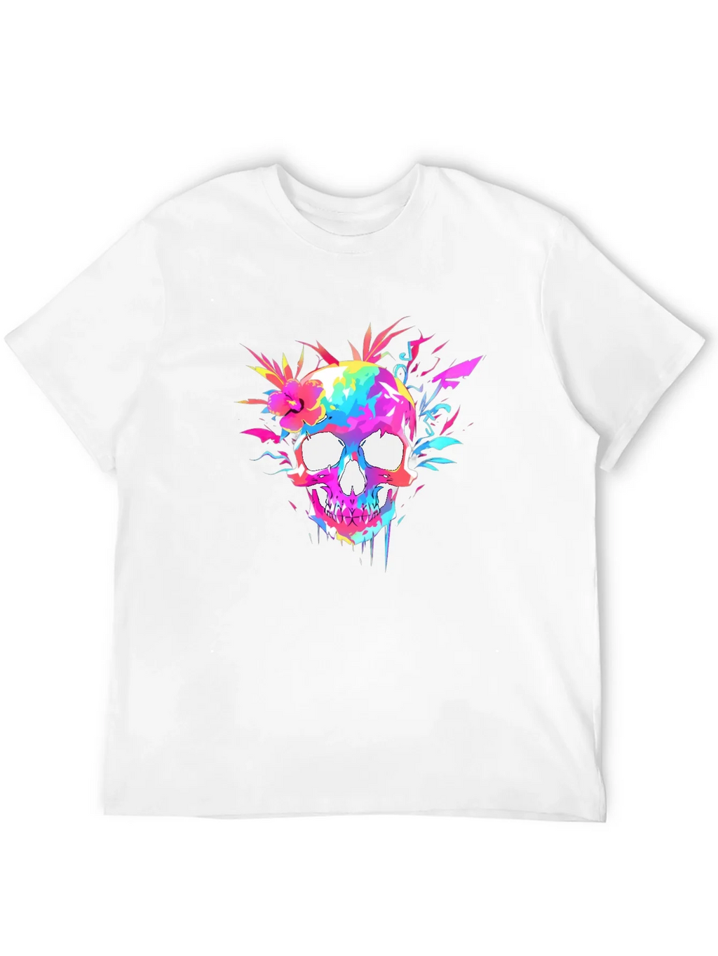Colorful Skull Graphic Tee - Vibrant & Unique product image 5