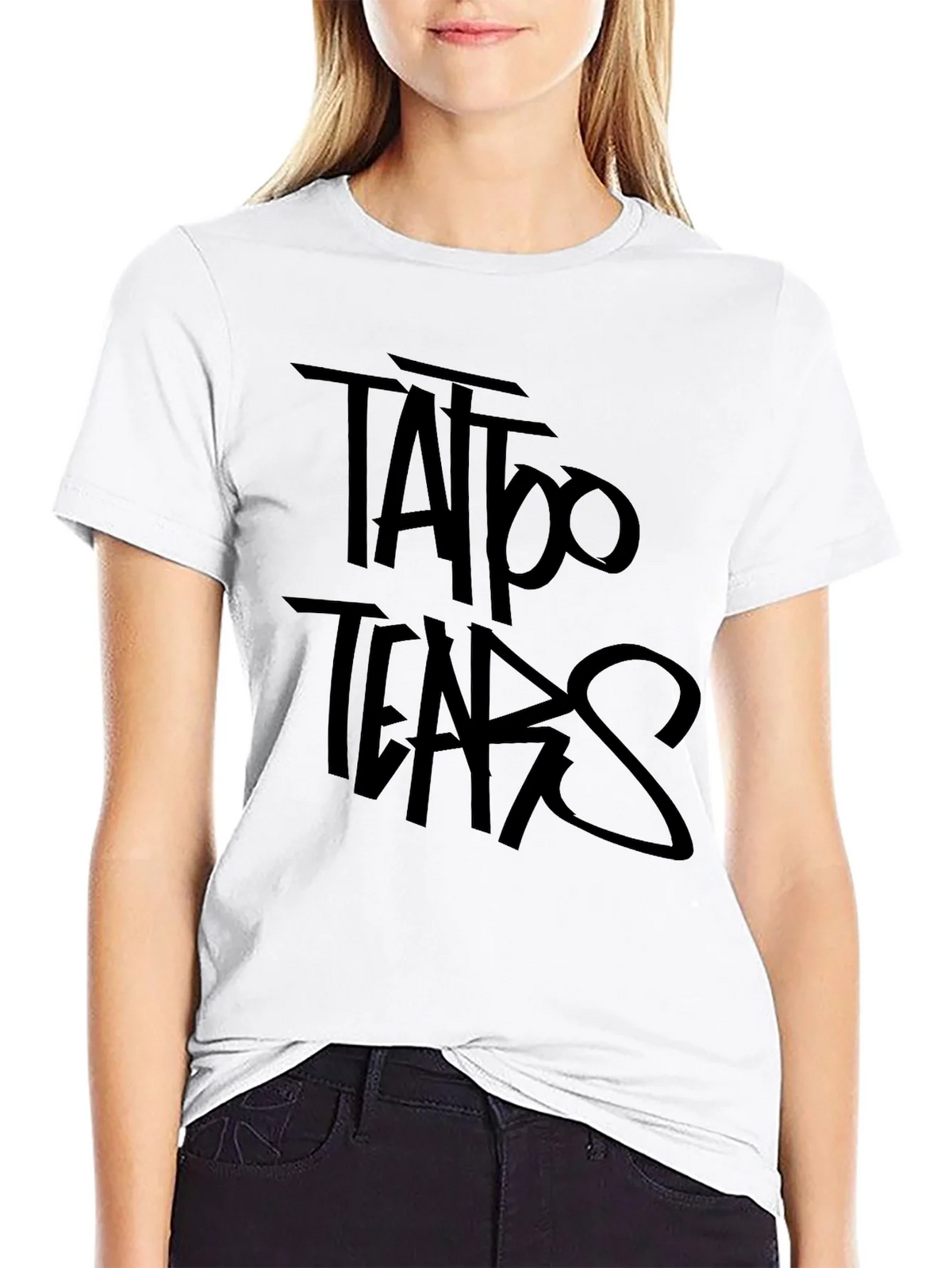 Tattoo Tears Black Graphic Tee - Edgy Style product image 7