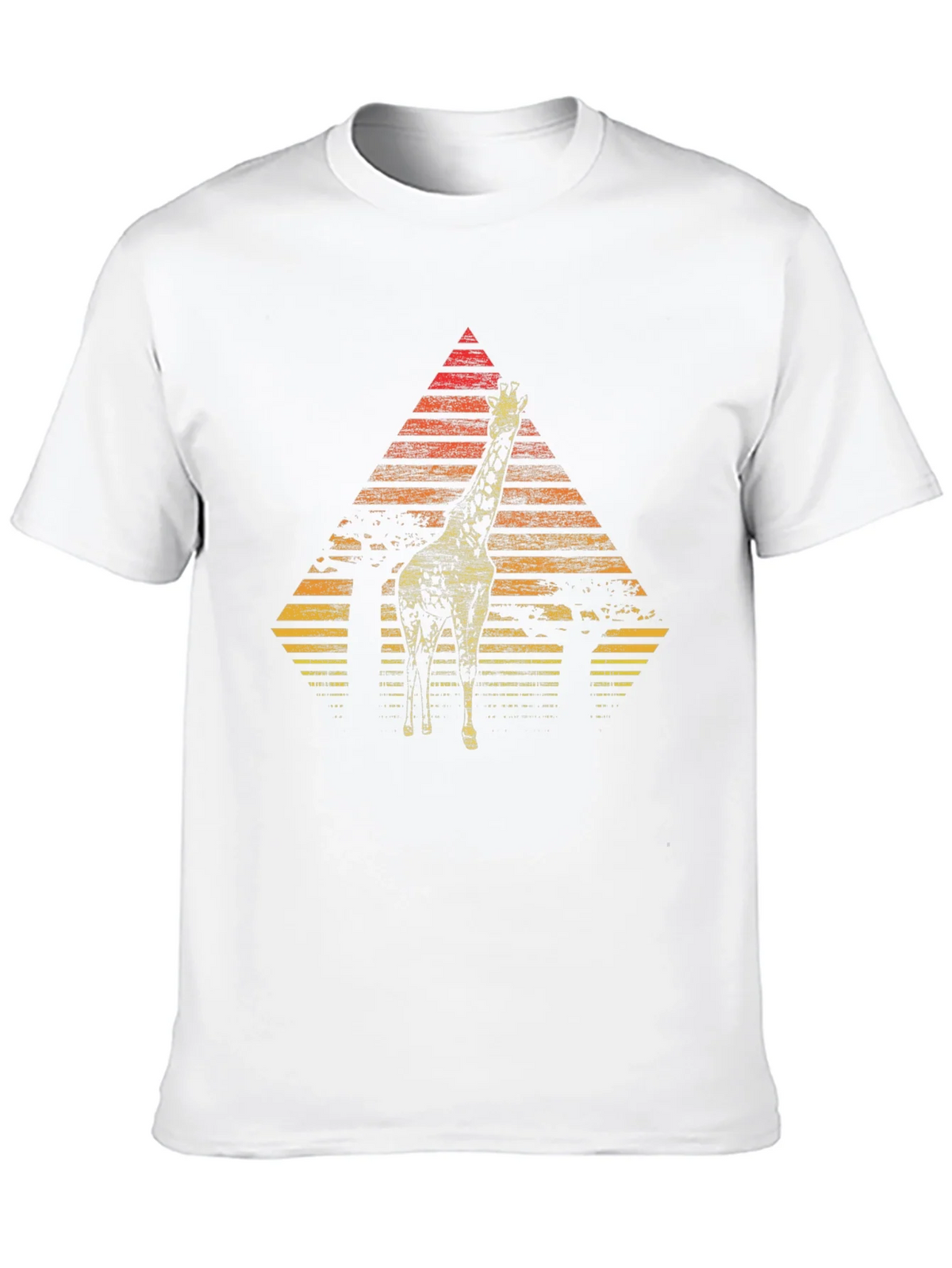 Giraffe Sunset Graphic Tee - Stylish Mens Black T-Shirt product image 9