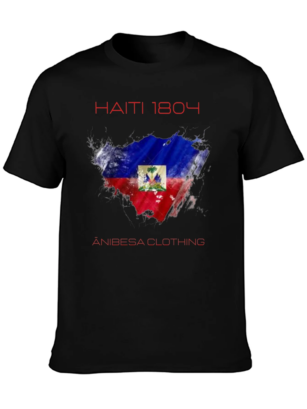 Haiti 1804 Flag T-Shirt - Anibesa Clothing product image 3