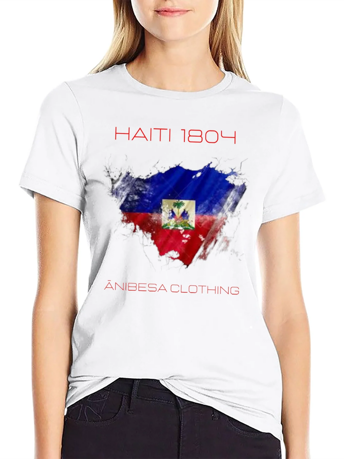 Haiti 1804 Flag T-Shirt - Anibesa Clothing product image 8