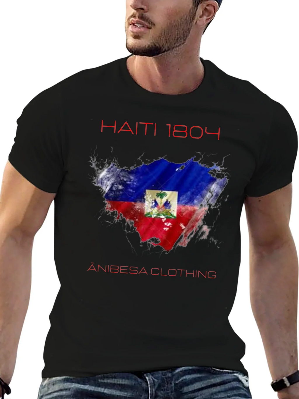 Haiti 1804 Flag T-Shirt - Anibesa Clothing product image 6