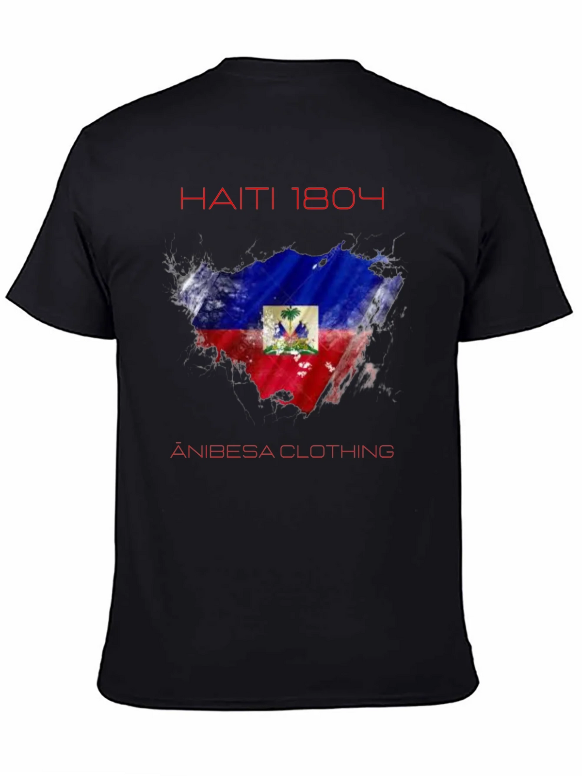 Haiti 1804 Flag T-Shirt - Anibesa Clothing product image 4