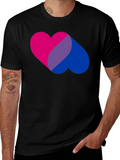 Bi Pride Heart Graphic Tee - Bisexual T-Shirt product image 1