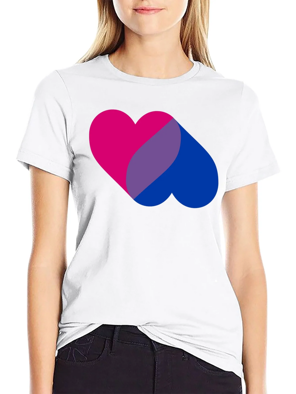 Bi Pride Heart Graphic Tee - Bisexual T-Shirt product image 7