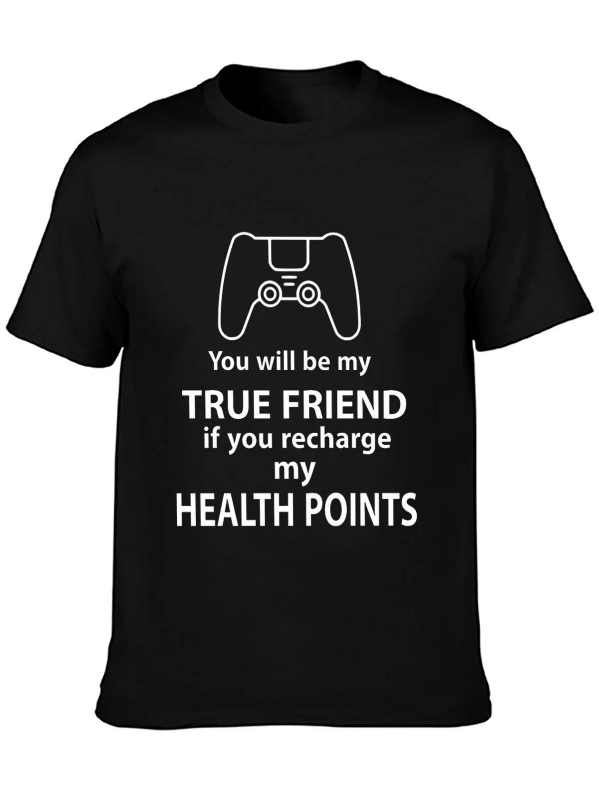 Gamer Recharge Health Points Graphic Tee - Black Cotton product image 3