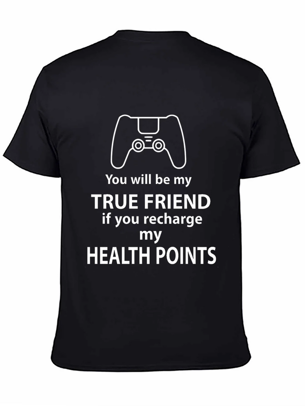 Gamer Recharge Health Points Graphic Tee - Black Cotton product image 4
