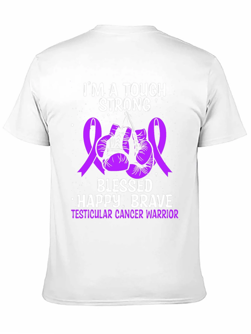 Tough Strong Testicular Cancer Warrior T-Shirt product image 10