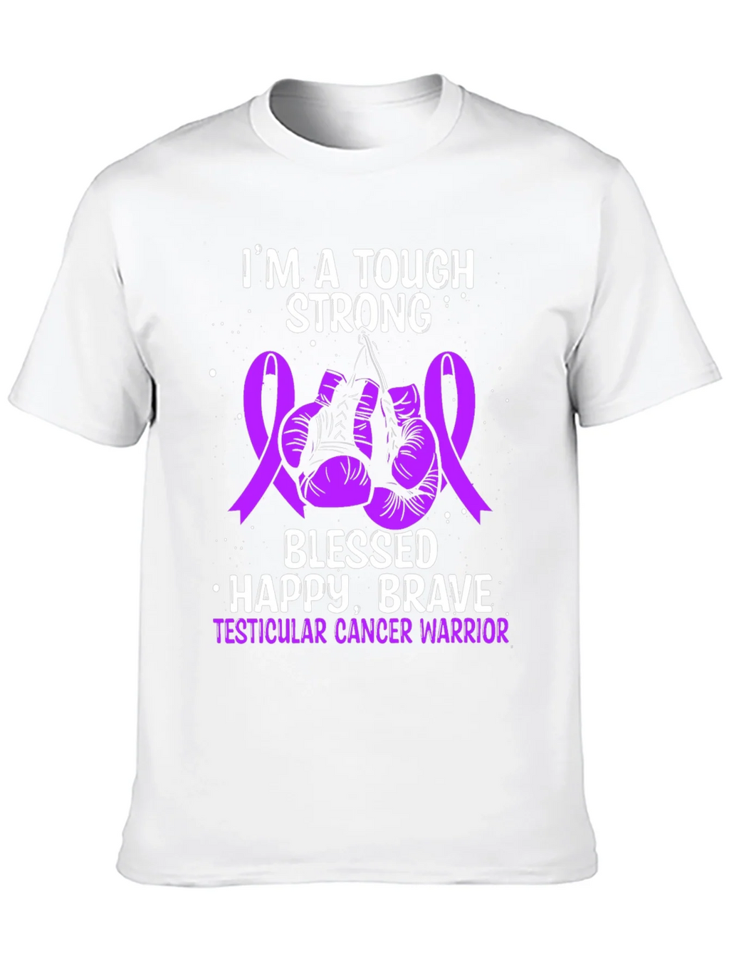 Tough Strong Testicular Cancer Warrior T-Shirt product image 9