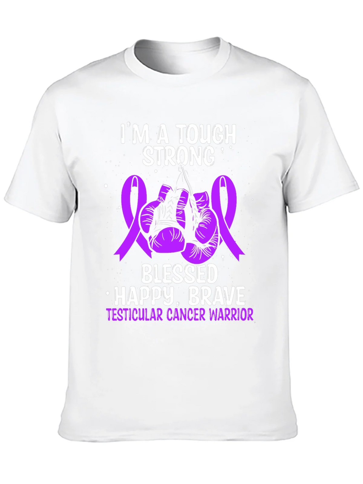 Tough Strong Testicular Cancer Warrior T-Shirt product image 9