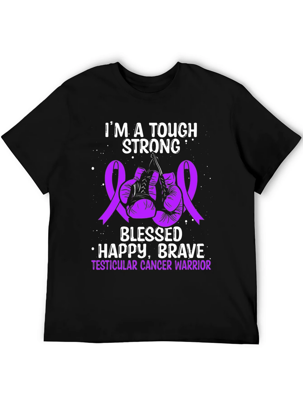 Tough Strong Testicular Cancer Warrior T-Shirt product image 5