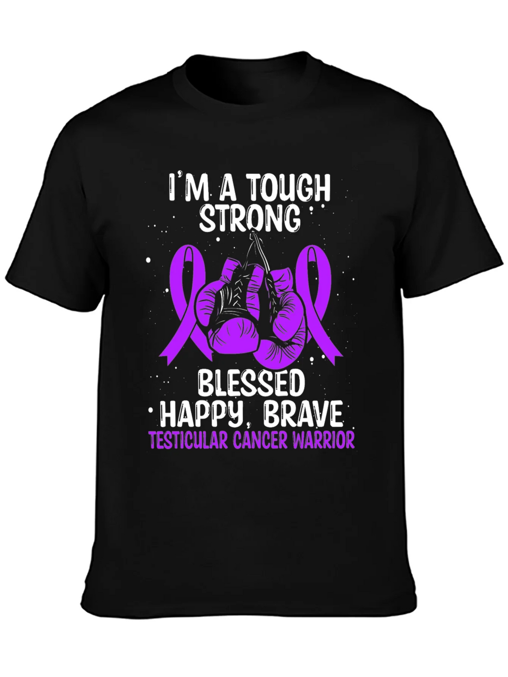 Tough Strong Testicular Cancer Warrior T-Shirt product image 3