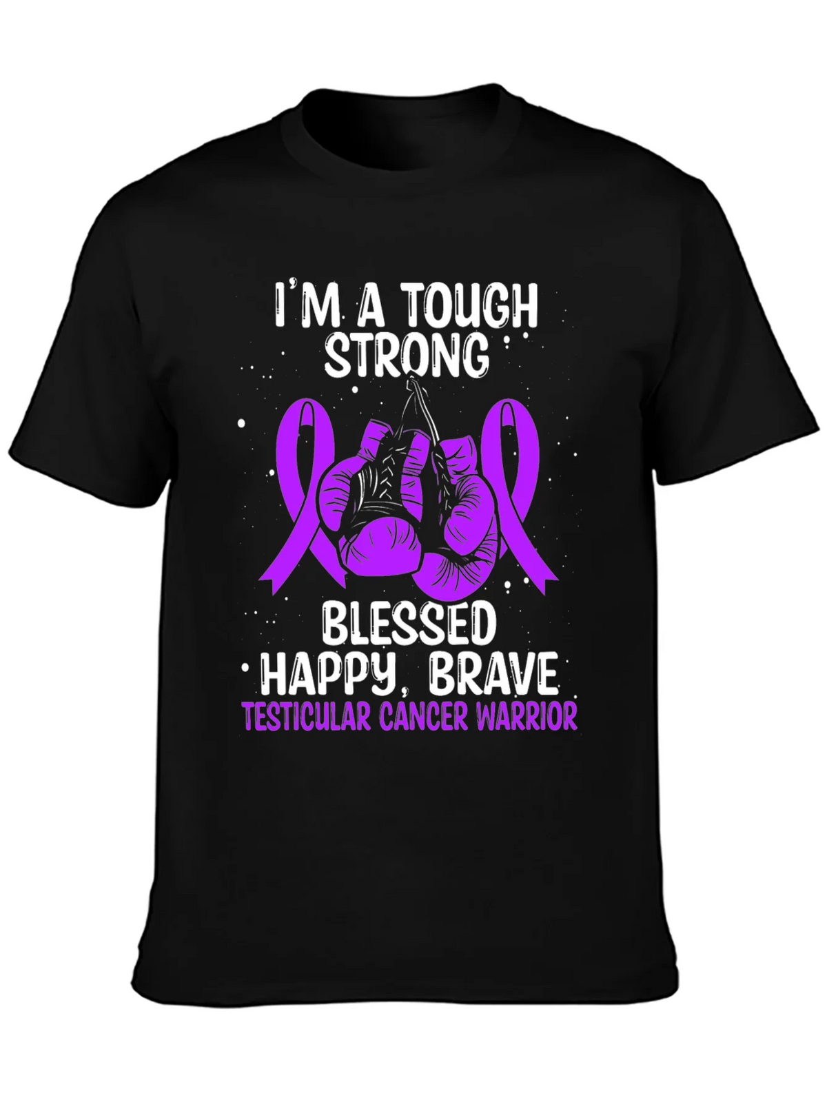 Tough Strong Testicular Cancer Warrior T-Shirt product image 3