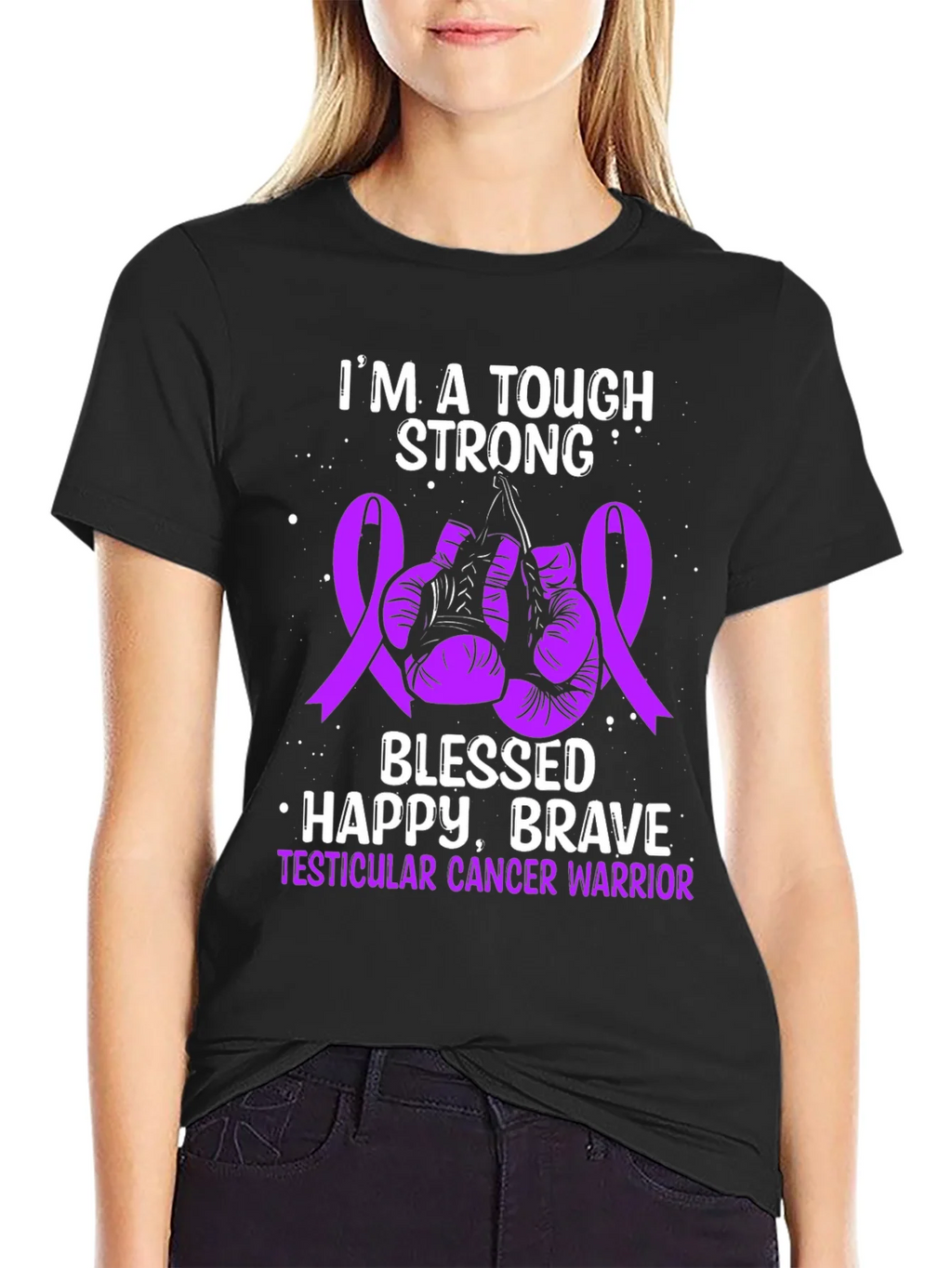 Tough Strong Testicular Cancer Warrior T-Shirt product image 2
