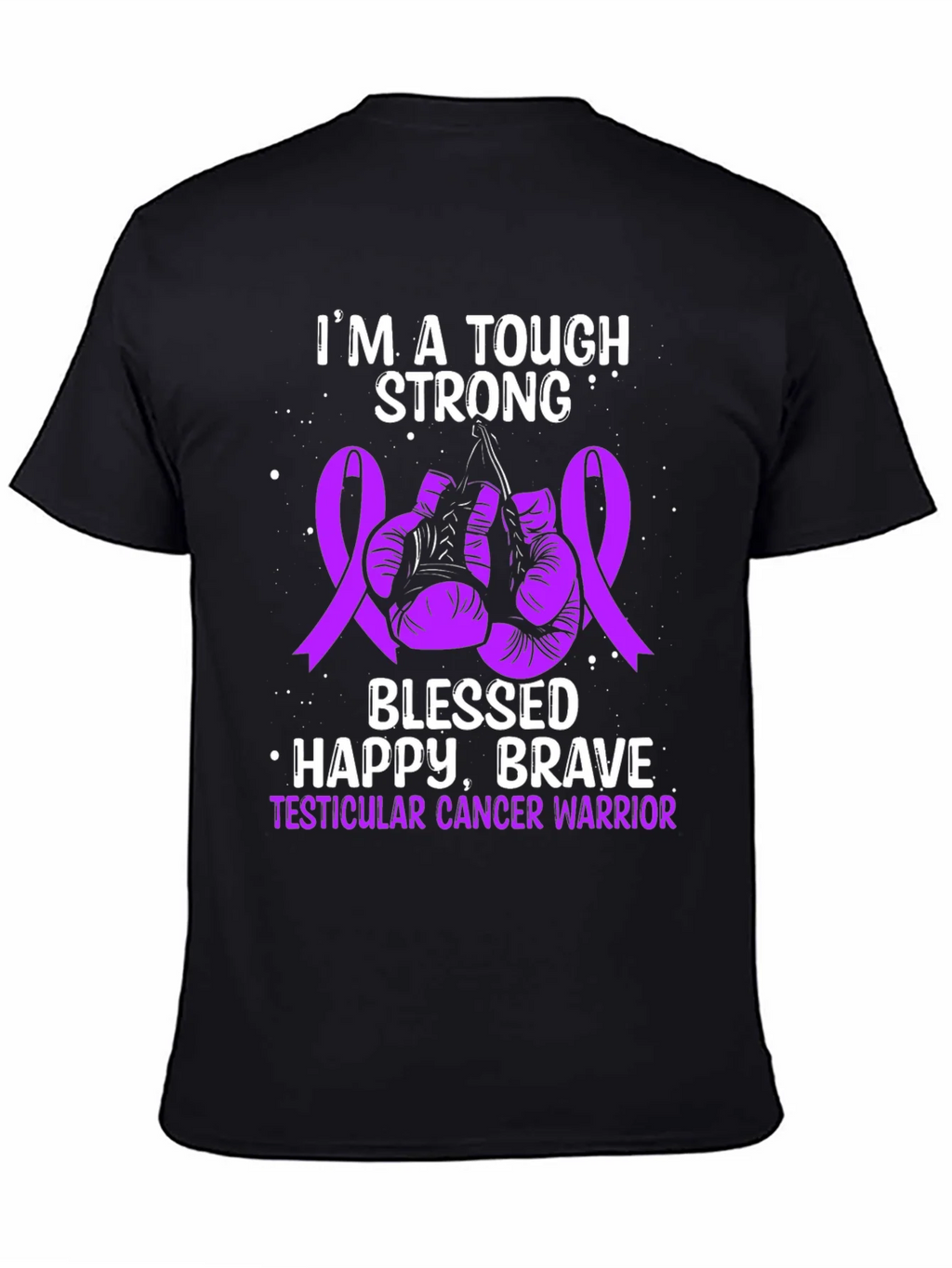 Tough Strong Testicular Cancer Warrior T-Shirt product image 4