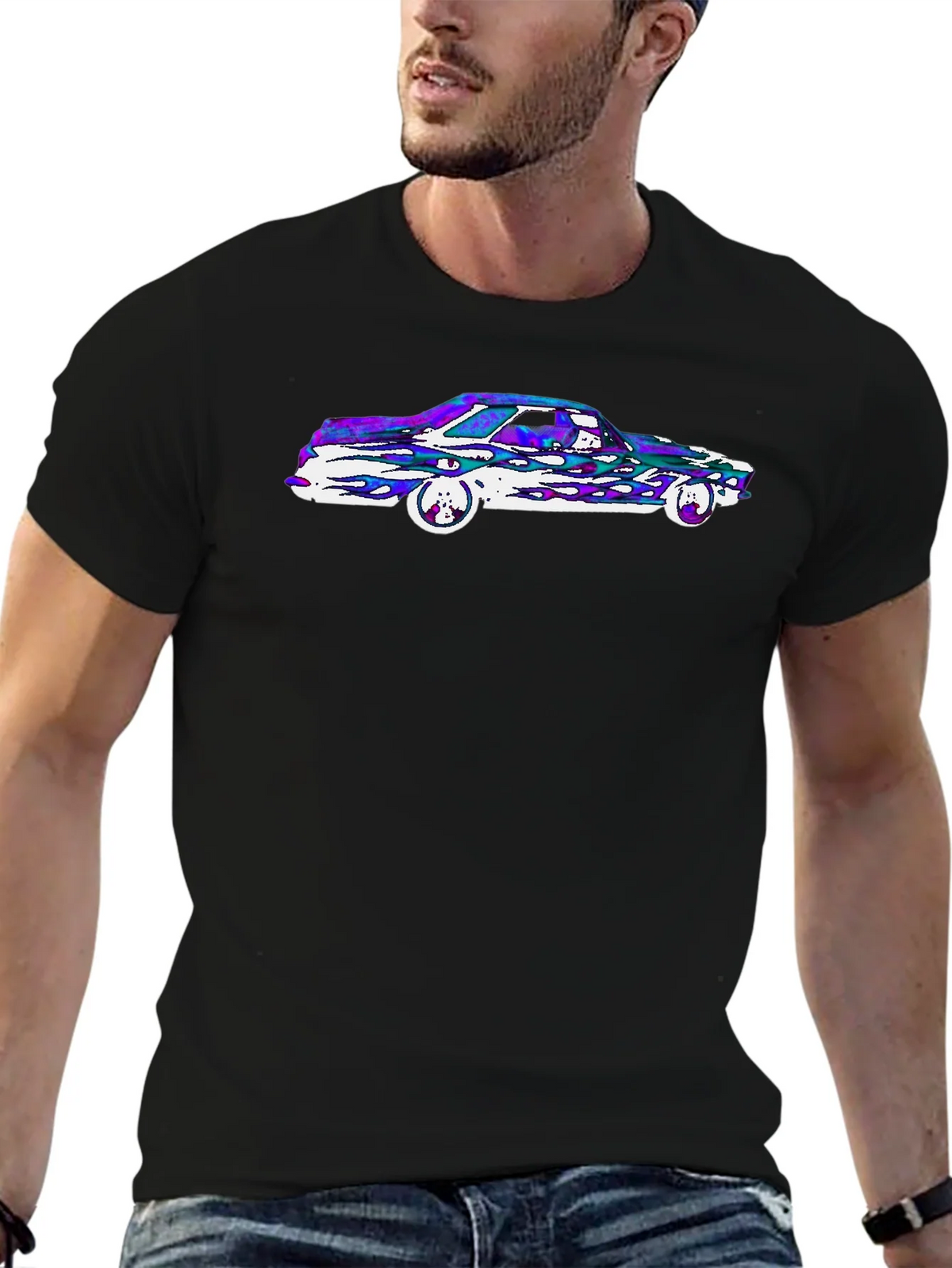 Retro Car Graphic Tee - Black product image 6