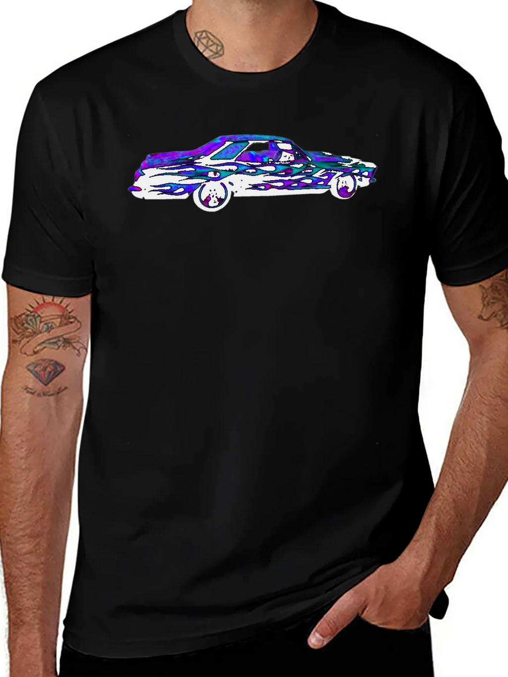 Retro Car Graphic Tee - Black product image 1
