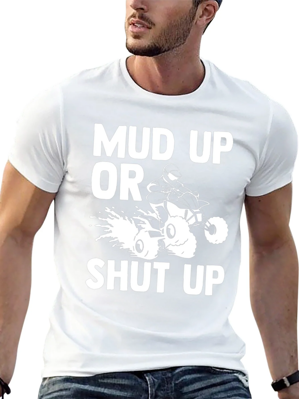 Mud Up or Shut Up Black Graphic Tee product image 7