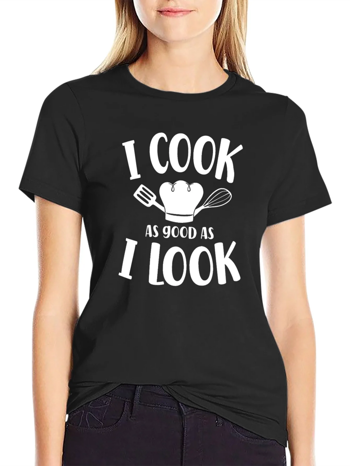 I Cook As Good As I Look Novelty Graphic T-Shirt product image 2