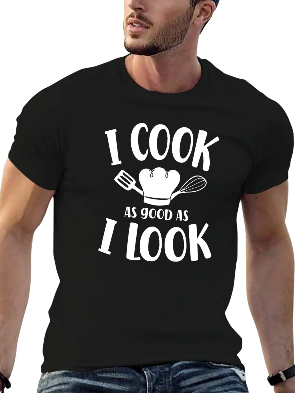 I Cook As Good As I Look Novelty Graphic T-Shirt product image 6