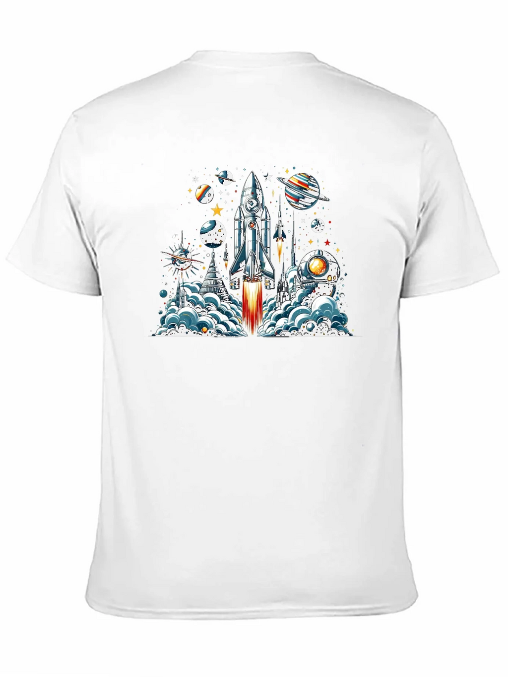 Space Launch T-Shirt - Rocket & Planets Graphic Tee product image 10