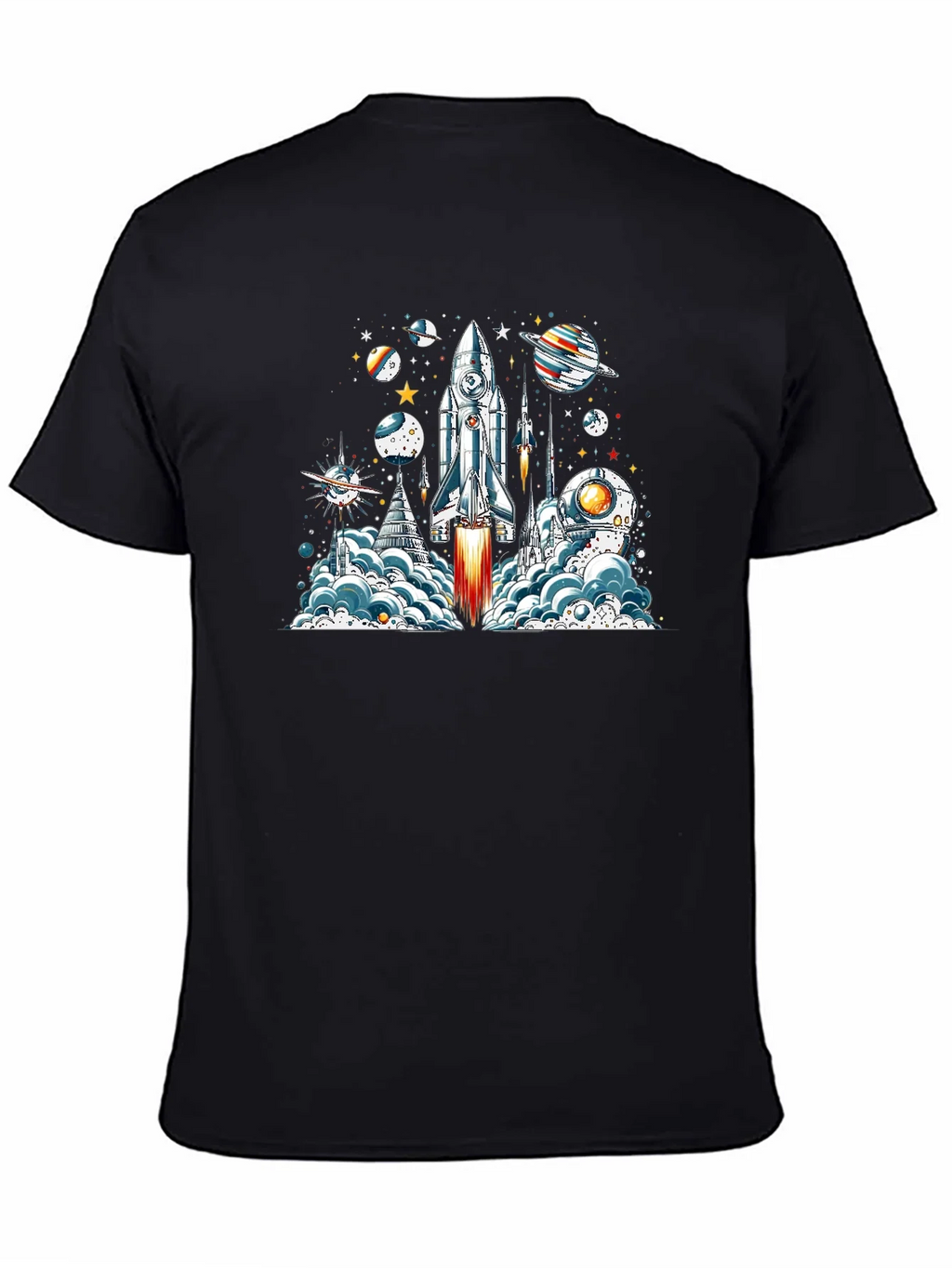 Space Launch T-Shirt - Rocket & Planets Graphic Tee product image 4