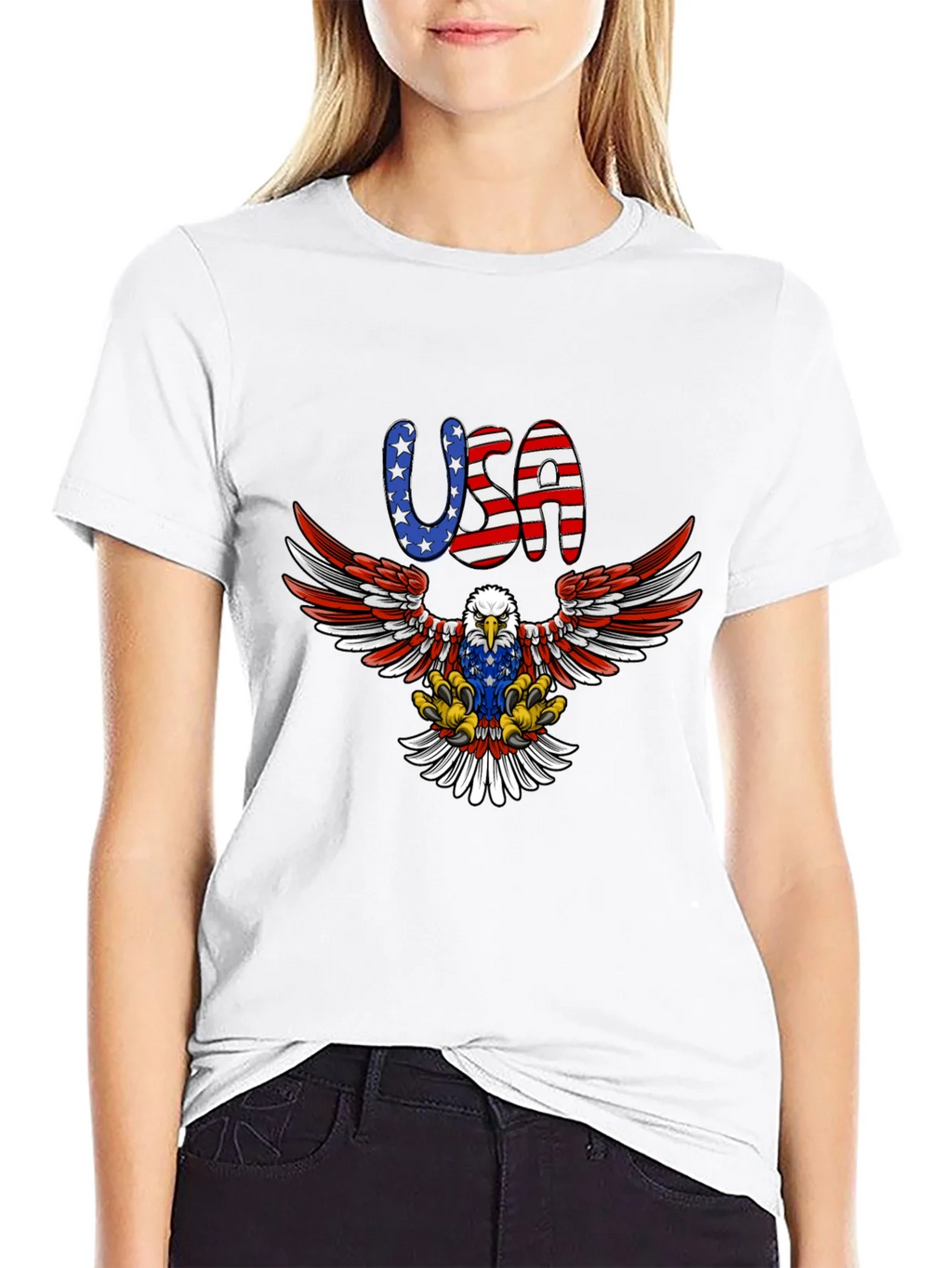Patriotic USA Eagle Graphic Tee product image 6