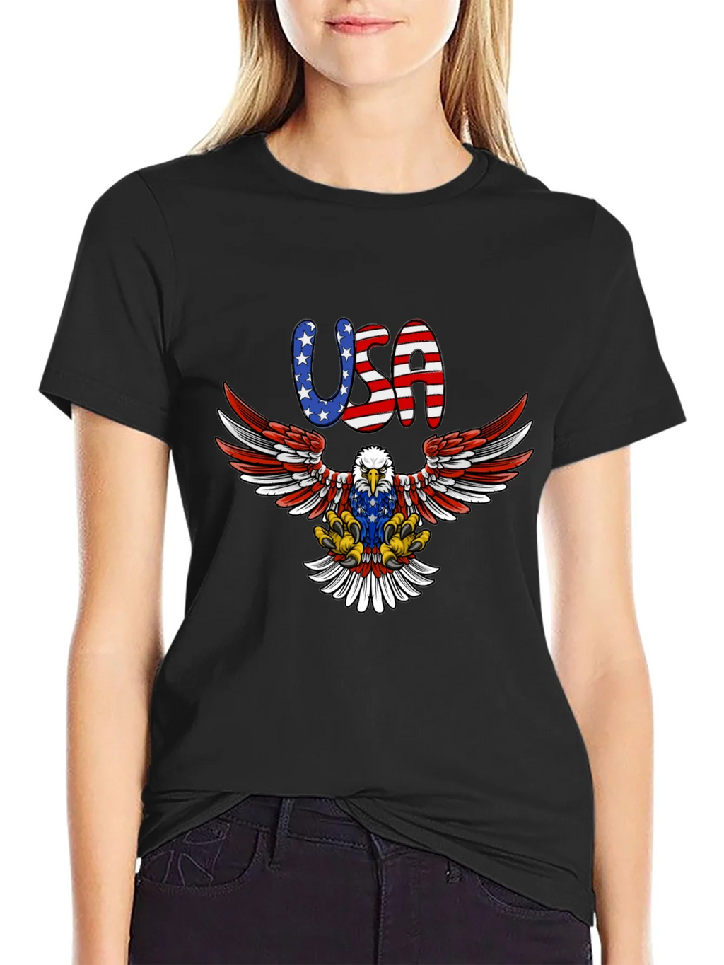 Patriotic USA Eagle Graphic Tee product image 2