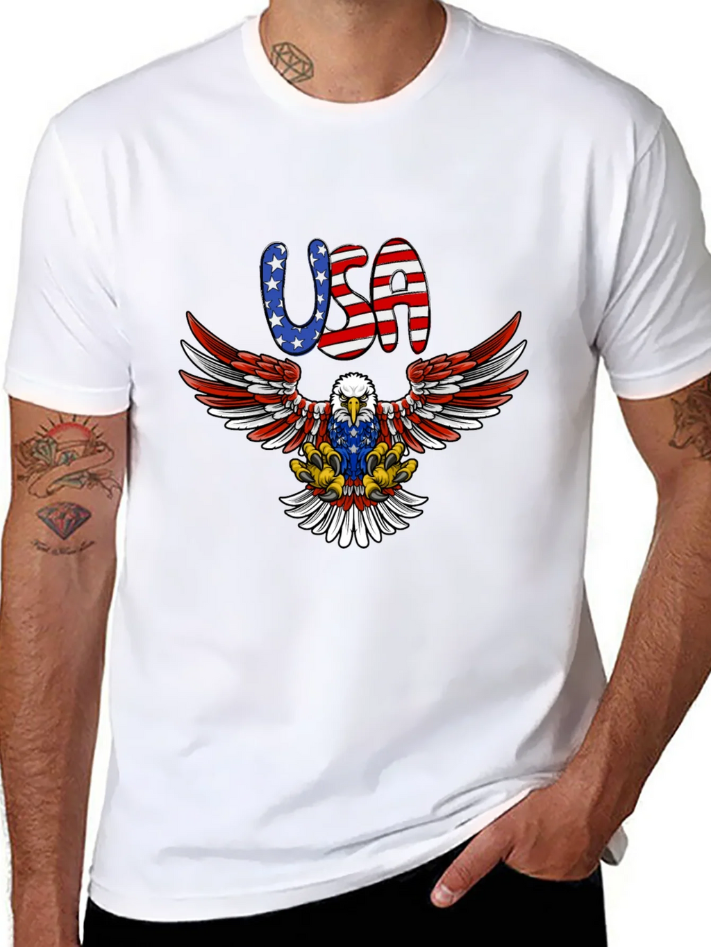 Patriotic USA Eagle Graphic Tee product image 5