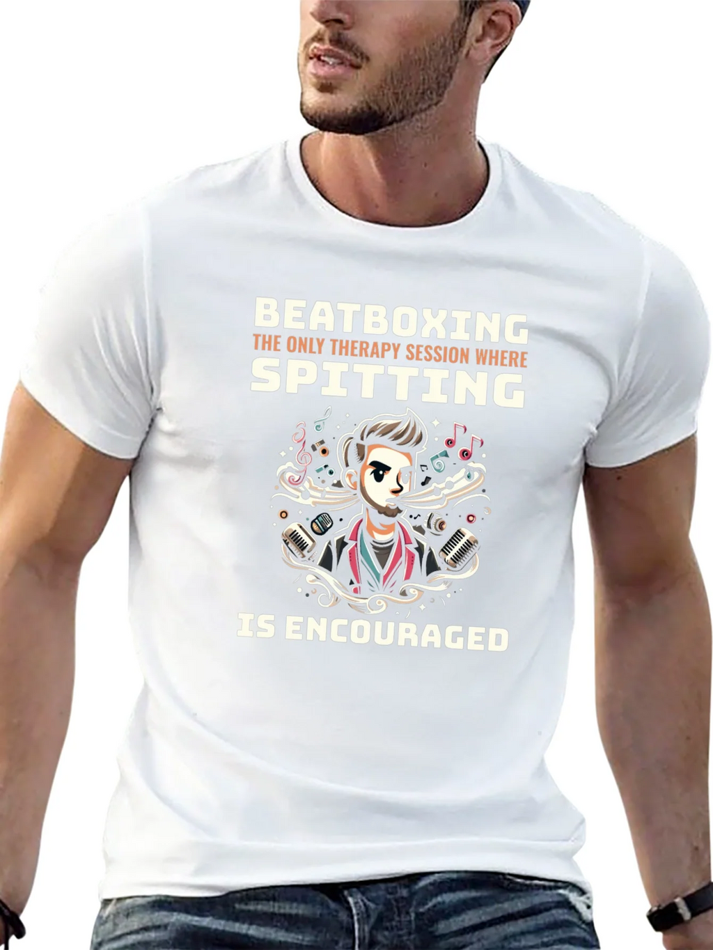 Beatboxing Therapy Session Graphic Tee product image 12